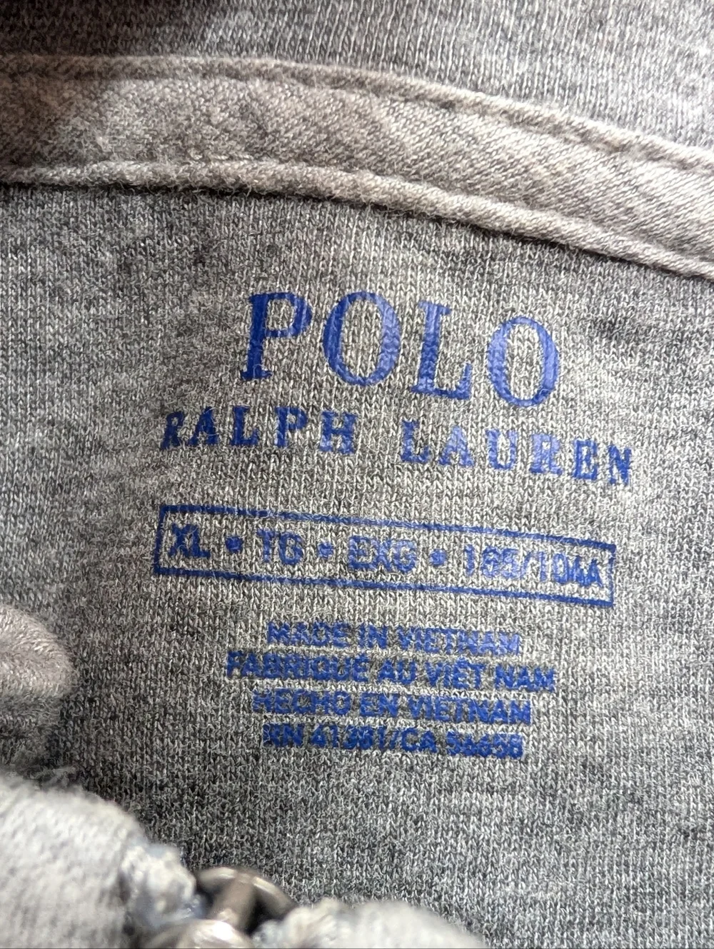 Polo Ralph Lauren Jacket Mens XL Gray Heather Luxury Jersey ¼ Zip Pullover